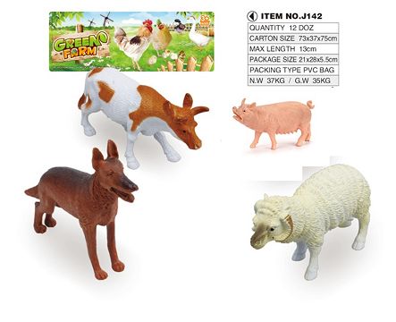 4 5-inch poultry animal set
