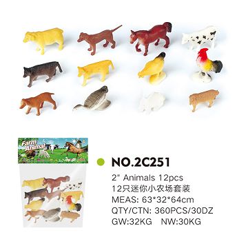 12 miniature farm sets
