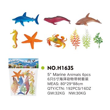 6 5-inch Marine animals with tree suit