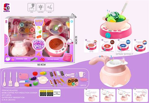 Multi-functional coffee pot induction cooker set 35pcs