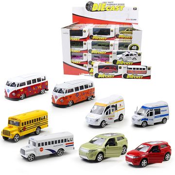 1:64仿真校车巴士合金车