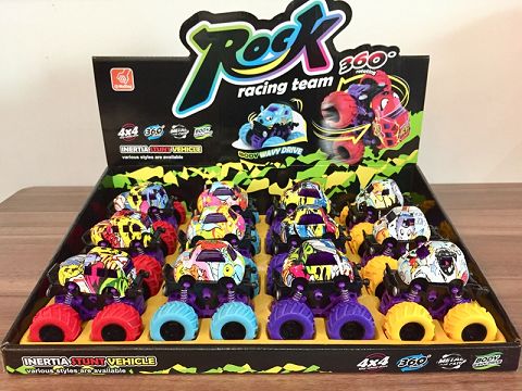 Alloy dual inertia rotary swing car - graffiti